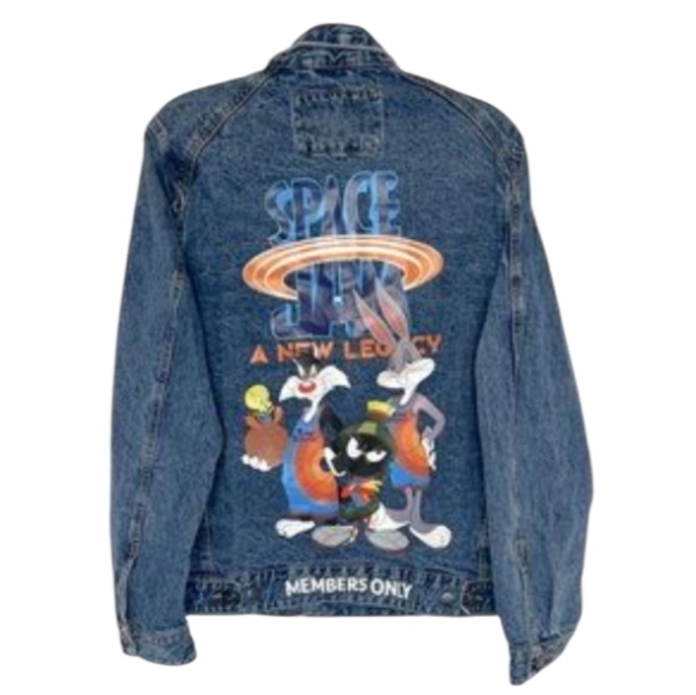 Looney Tunes Vintage  Space Jam A New Legacy  Members Only Denim  Jacket